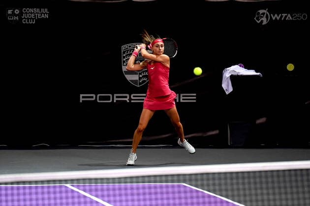 Qualifications for WTA, Tennis Damen 250 Transylvania Open 2021 in Cluj-Napoca Romania, 23 October 2021 in BT Arena Aleksandra Krunic (SER) in action during Aleksandra Krunic v Anna Dnilina (RUS) Qualifications for WTA 250 Transylvania Open 2021 in Cluj-Napoca Romania, 23 October 2021 in BT Arena Cluj-Napoca Cluj Romania Copyright: xAncaxTepeix