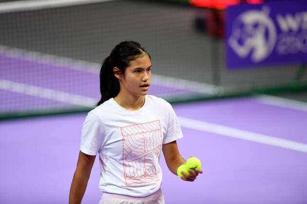 Qualifications for WTA, Tennis Damen 250 Transylvania Open 2021 in Cluj-Napoca Romania, 23 October 2021 in BT Arena Portrait of Emma Raducanu (UK) during free practice on day one of Qualifications for WTA 250 Transylvania Open 2021 in Cluj-Napoca Romania, 23 October 2021 in BT Arena Cluj-Napoca Cluj Romania Copyright: xAncaxTepeix