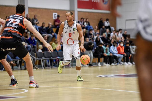 Barmer 2. Basketball Bundesliga ProB, Rheinstars Koeln vs. Dragons Rhoendorf, 23.10.2021 Andrej Mangold (RheinStars Koeln 0), Barmer 2. Basketball Bundesliga ProB, Rheinstars Koeln vs. Dragons Rhoendorf am 23.10.2021 im ASV Koeln in Koeln (Nordrhein-Westfalen) Copyright: xBEAUTIFULxSPORTS Mueller-Laschetx