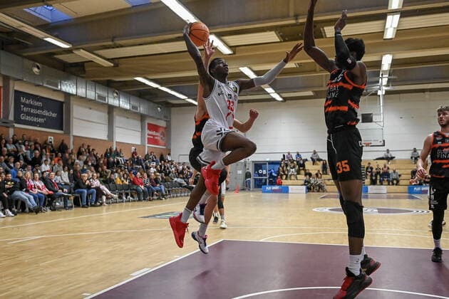 Barmer 2. Basketball Bundesliga ProB, Rheinstars Koeln vs. Dragons Rhoendorf, 23.10.2021 John Joseph Saigge (RheinStars Koeln 33), Barmer 2. Basketball Bundesliga ProB, Rheinstars Koeln vs. Dragons Rhoendorf am 23.10.2021 im ASV Koeln in Koeln (Nordrhein-Westfalen) Copyright: xBEAUTIFULxSPORTS Mueller-Laschetx