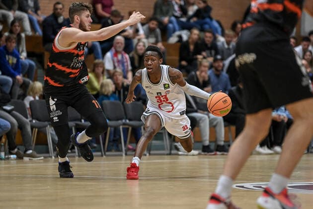 Barmer 2. Basketball Bundesliga ProB, Rheinstars Koeln vs. Dragons Rhoendorf, 23.10.2021 John Joseph Saigge (RheinStars Koeln 33), Barmer 2. Basketball Bundesliga ProB, Rheinstars Koeln vs. Dragons Rhoendorf am 23.10.2021 im ASV Koeln in Koeln (Nordrhein-Westfalen) Copyright: xBEAUTIFULxSPORTS Mueller-Laschetx