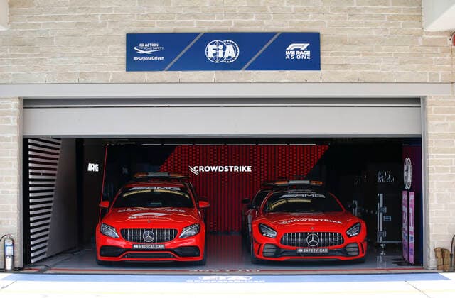 F1 Medical Car, Mercedes-AMG C 63 S, F1 Safety Car, Mercedes-AMG GT R, F1 Grand Prix of USA at Circuit of The Americas on October 23, 2021 in Austin, United States of America. (Photo by HOCH ZWEI) Austin United States of America