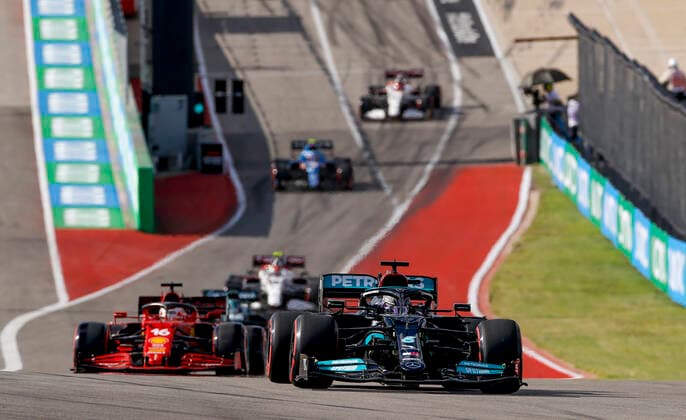 44 Lewis Hamilton (GBR, Mercedes-AMG Petronas F1 Team), F1 Grand Prix of USA at Circuit of The Americas on October 23, 2021 in Austin, United States of America. (Photo by HOCH ZWEI) Austin United States of America