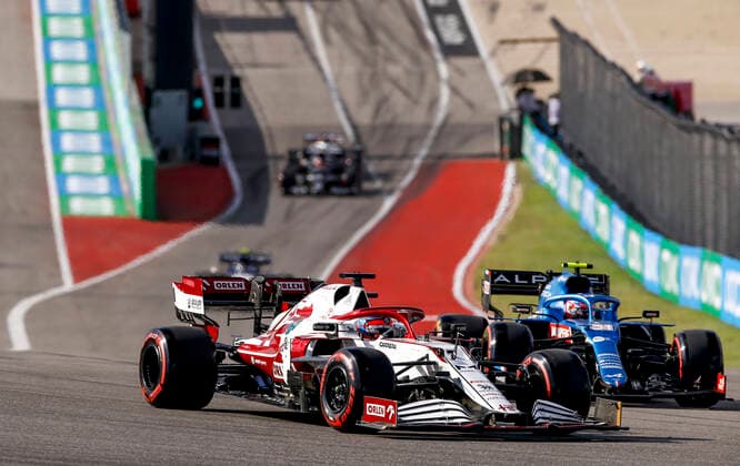 7 Kimi Raikkonen (FIN, Alfa Romeo Racing ORLEN), F1 Grand Prix of USA at Circuit of The Americas on October 23, 2021 in Austin, United States of America. (Photo by HOCH ZWEI) Austin United States of America
