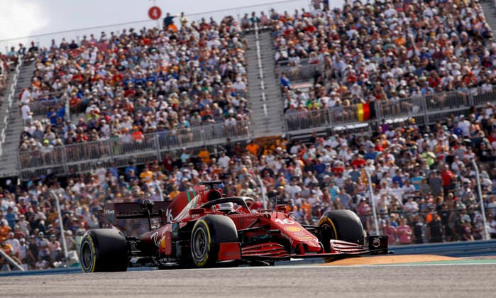 16 Charles Leclerc (MON, Scuderia Ferrari Mission Winnow), F1 Grand Prix of USA at Circuit of The Americas on October 23, 2021 in Austin, United States of America. (Photo by HOCH ZWEI) Austin United States of America