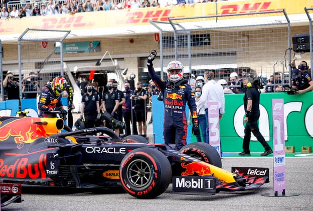 33 Max Verstappen (NED, Red Bull Racing), F1 Grand Prix of USA at Circuit of The Americas on October 23, 2021 in Austin, United States of America. (Photo by HOCH ZWEI) Austin United States of America