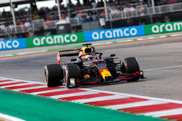 33 Max Verstappen (NED, Red Bull Racing), F1 Grand Prix of USA at Circuit of The Americas on October 23, 2021 in Austin, United States of America. (Photo by HOCH ZWEI) Austin United States of America