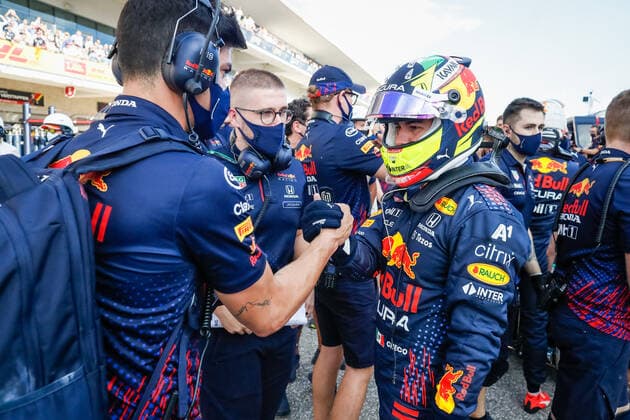 11 Sergio Perez (MEX, Red Bull Racing), F1 Grand Prix of USA at Circuit of The Americas on October 23, 2021 in Austin, United States of America. (Photo by HOCH ZWEI) Austin United States of America