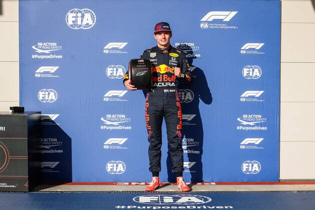 33 Max Verstappen (NED, Red Bull Racing), F1 Grand Prix of USA at Circuit of The Americas on October 23, 2021 in Austin, United States of America. (Photo by HOCH ZWEI) Austin United States of America