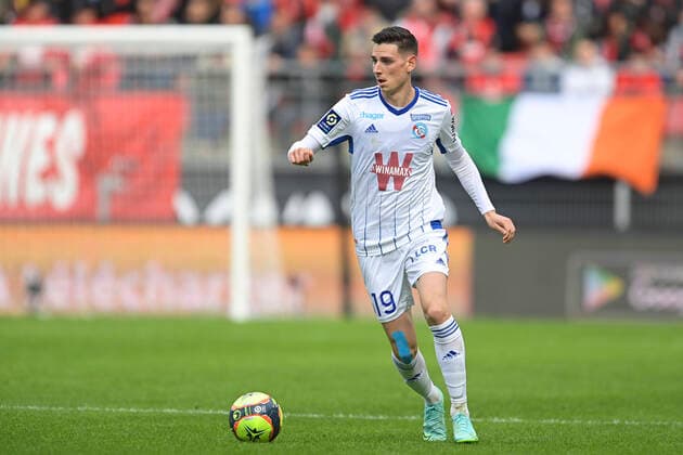 Anthony Caci (Strasbourg) FOOTBALL : Rennes vs Strasbourg - Ligue1 Uber Eats - 24 10 2021 JBAutissier Panoramic 
