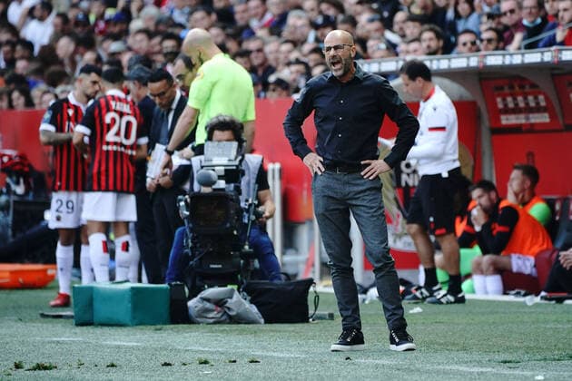 Peter Bosz (Entraineur de Lyon) FOOTBALL : OGC Nice vs Lyon - Ligue 1 Uber Eats - Nice - 24 10 2021 NorbertScanella Panoramic 