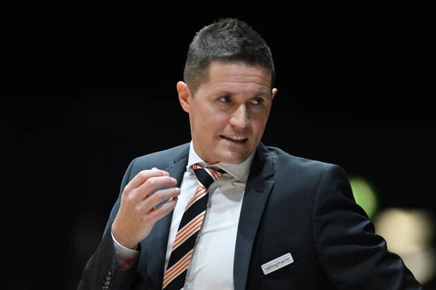 Jaka Lakovic (Trainer, Head Coach, Ratiopharm Ulm), Niners Chemnitz vs. Ratiopharm Ulm, 24.10.2021, easycredit Basketball Bundesliga, GER, Saison 2021 2022 Niners Chemnitz vs. Ratiopharm Ulm, 24.10.2021, easycredit Basketball Bundesliga, GER, Saison 2021 2022 Chemnitz Copyright: xBertxHarzer xEibner-xPressefotox