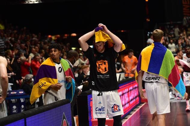 24.10.2021, easyCredit Basketball Bundesliga, BBL, Saison 2021 2022, Herren, Chemnitz Niners - Ratiopharm Ulm, Copyright: Seidel Trienitz Ivan KaraÄiÄ‡, Niners Chemnitz, Nelson Weidemann, Niners Chemnitz Chemnitz Messe Chemnitz Sachsen Germany
