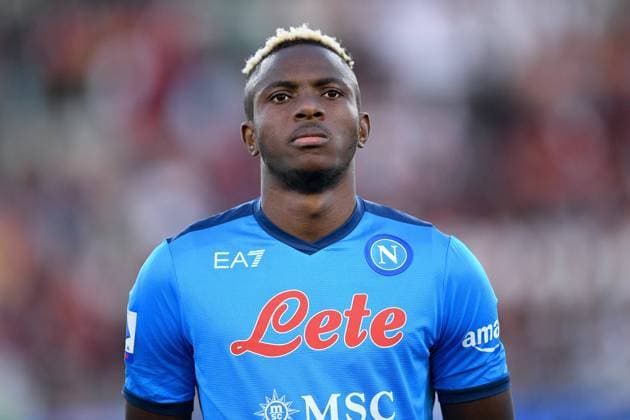 AS Roma v SSC Napoli - Serie A Victor Osimhen of SSC Napoli looks on during the Serie A match between AS Roma and SSC Napoli Calcio at Stadio Olimpico, Rome, Italy on 24 October 2021. Roma Roma Italy  Copyright: xGiuseppexMaffiax maffia-asromavs211024_npHsO