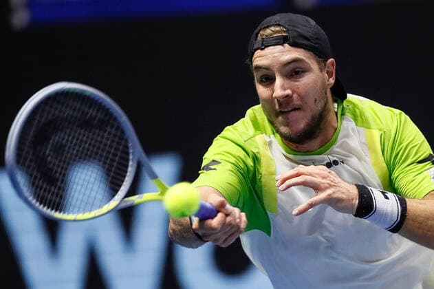 ATP, Tennis Herren St. Petersburg Open 2021 International Tennis Tournament Jan-Lennard Struff of Germany returns the ball to James Duckworth of Australia during the men s singles Round of 32 tennis match of the ATP 250 St. Petersburg Open 2021 International Tennis Tournament at the Sibur Arena on October 25, 2021 in Saint Petersburg, Russia. Saint Petersburg Russia  Copyright: xMikexKireevx kireev-notitle211025_np6nB