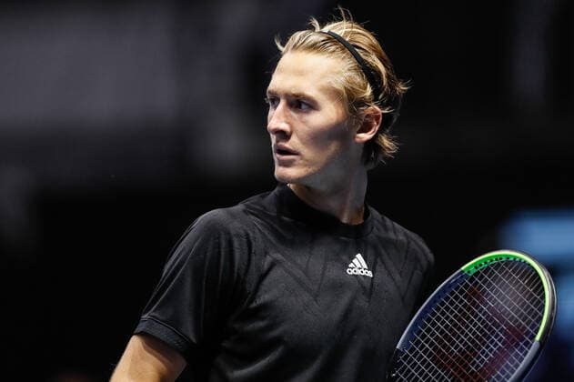 ATP, Tennis Herren St. Petersburg Open 2021 International Tennis Tournament Sebastian Korda of United States looks on during the men s singles Round of 32 tennis match of the ATP 250 St. Petersburg Open 2021 International Tennis Tournament against Nino Serdarusic of Croatia at the Sibur Arena on October 25, 2021 in Saint Petersburg, Russia. Saint Petersburg Russia  Copyright: xMikexKireevx kireev-notitle211025_np1gO