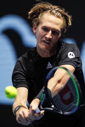 ATP, Tennis Herren St. Petersburg Open 2021 International Tennis Tournament Sebastian Korda of United States returns the ball to Nino Serdarusic of Croatia during the men s singles Round of 32 tennis match of the ATP 250 St. Petersburg Open 2021 International Tennis Tournament at the Sibur Arena on October 25, 2021 in Saint Petersburg, Russia. Saint Petersburg Russia  Copyright: xMikexKireevx kireev-notitle211025_np3zM