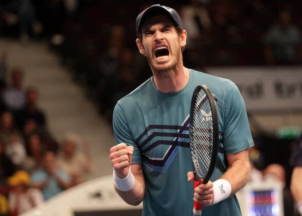 TENNIS - ATP, Tennis Herren Erste Bank Open VIENNA,AUSTRIA,25.OCT.21 - TENNIS - ATP World Tour, Erste Bank Open. Image shows the rejoicing of Andy Murray (GBR).  GEPAxpictures xWalterxLuger