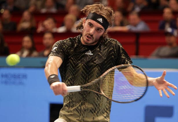 TENNIS - ATP, Tennis Herren Erste Bank Open VIENNA,AUSTRIA,26.OCT.21 - TENNIS - ATP World Tour, Erste Bank Open. Image shows Stefanos Tsitsipas (GRE).  GEPAxpictures xWalterxLuger
