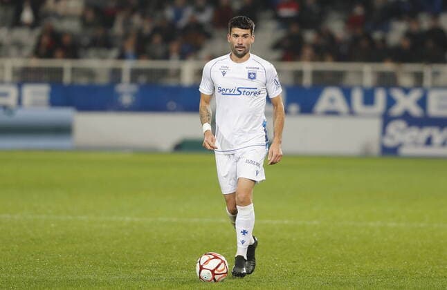 (Auxerre) Quentin Bernard Football : Auxerre vs Bastia - Ligue 2 - 25 10 2021 StephanieGrossetete Panoramic 