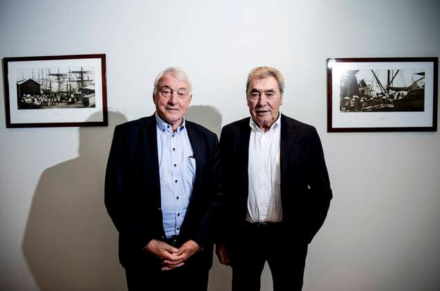 RELEGEM, BELGIUM - OCTOBER 13 : Interview with Paul Van Himst and Eddy Merckx. Pictured on October 13, 2021 in Relegem, Belgium, on 13 10 2021. ( Ass. HLN: Paul Van Himst en Eddy Merckx PhotoNews Panoramic 