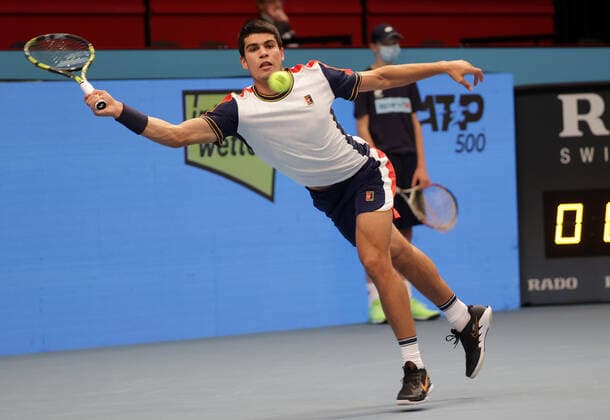 TENNIS - ATP, Tennis Herren Erste Bank Open VIENNA,AUSTRIA,27.OCT.21 - TENNIS - ATP World Tour, Erste Bank Open. Image shows Carlos Alcaraz (ESP).  GEPAxpictures xWalterxLuger