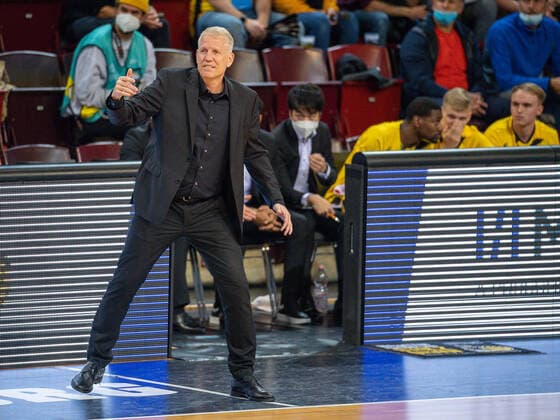 John Patrick (MHP Riesen Ludwigsburg, Head Coach), GER, MHP Riesen Ludwigsburg vs. Lenovo Tenerife, Basketball, Champions League, FIBA, 3. Spieltag, Spielzeit 2021 2022, 27.10.2021, GER, MHP Riesen Ludwigsburg vs. Lenovo Tenerife, Basketball, Champions League, FIBA, 3. Spieltag, Spielzeit 2021 2022, 27.10.2021 Ludwigsburg Copyright: xSaschaxWaltherx MHP