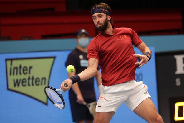 TENNIS - ATP, Tennis Herren Erste Bank Open VIENNA,AUSTRIA,27.OCT.21 - TENNIS - ATP World Tour, Erste Bank Open. Image shows Nikoloz Basilashvili (GEO).  GEPAxpictures xWalterxLuger