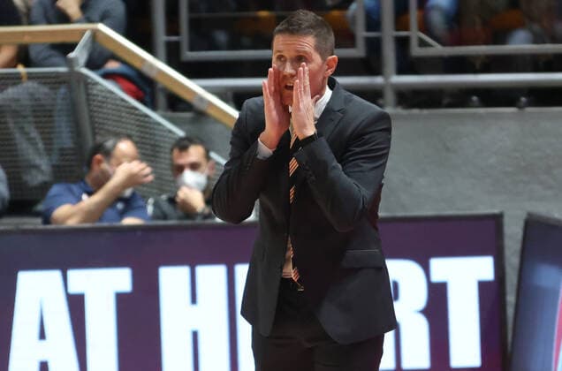 Jaka LakoviÄ& x8d; (head coach of Ratiopharm Ulm) during the Eurocup tournament match Segafredo Virtus Bologna Vs. Ratiopharm Ulm at the Paladozza sports palace - Bologna, October 27, 2021  Copyright: xMichelexNuccix xIPAx xx 0