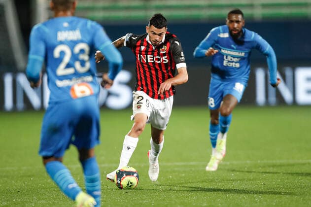 Lucas Da Cunha (Nice) FOOTBALL : Nice vs Marseille - J3- Ligue1 Ubereat - 27 10 2021 AurelienMorissard Panoramic 