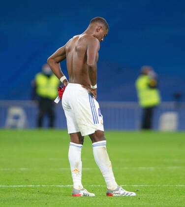 27th October 2021; Estadio Santiago Bernabeu, Madrid, Spain; La Liga, Real Madrid CF versus Club Atletico Osasuna; David Alaba looks dejected after the match  ActionPlus12334926 AgenciaLOF