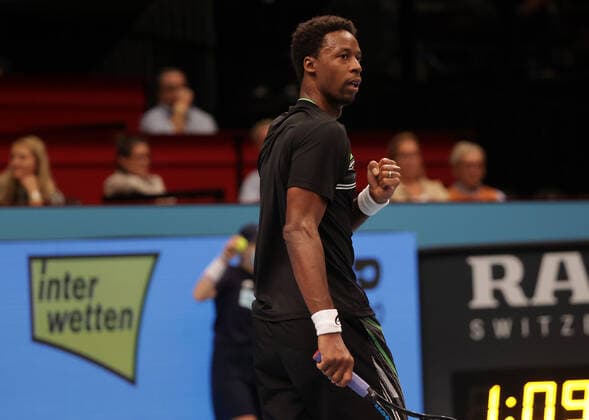 TENNIS - ATP, Tennis Herren Erste Bank Open VIENNA,AUSTRIA,28.OCT.21 - TENNIS - ATP World Tour, Erste Bank Open. Image shows the rejoicing of Gael Monfils (FRA).  GEPAxpictures xWalterxLuger