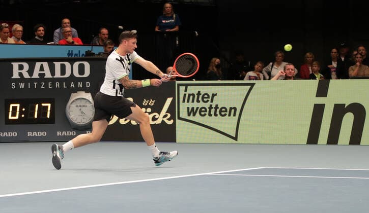 TENNIS - ATP, Tennis Herren Erste Bank Open VIENNA,AUSTRIA,28.OCT.21 - TENNIS - ATP World Tour, Erste Bank Open. Image shows Dennis Novak (AUT).  GEPAxpictures xWalterxLuger