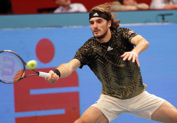 TENNIS - ATP, Tennis Herren Erste Bank Open VIENNA,AUSTRIA,28.OCT.21 - TENNIS - ATP World Tour, Erste Bank Open. Image shows Stefanos Tsitsipas (GRE).  GEPAxpictures xWalterxLuger