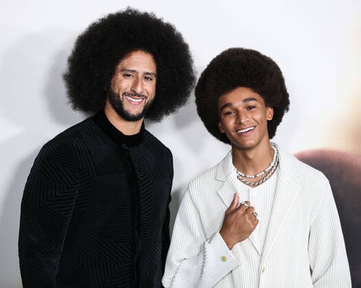Los Angeles Premiere Of Netflix s Colin In Black And White American civil rights activist and former football quarterback Colin Kaepernick and actor Jaden Michael arrive at the Los Angeles Premiere Of Netflix s Colin In Black And White held at the Academy Museum of Motion Pictures on October 28, 2021 in Los Angeles, California, United States. Los Angeles California United States  Copyright: xImagexPressxAgencyx 0140540872st