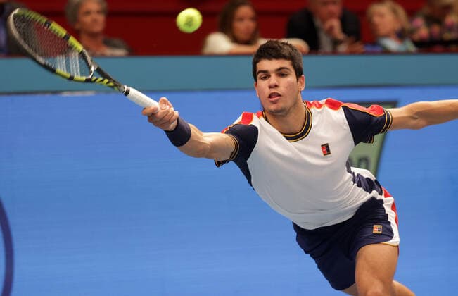 TENNIS - ATP, Tennis Herren Erste Bank Open VIENNA,AUSTRIA,29.OCT.21 - TENNIS - ATP World Tour, Erste Bank Open. Image shows Carlos Alcaraz (ESP).  GEPAxpictures xWalterxLuger