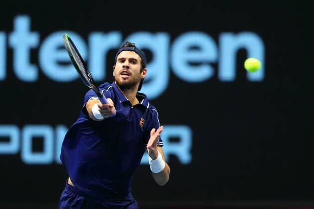 Saint Petersburg, Russia - 28 october 2021, Tennis. ATP, Tennis Herren St. Petersburg Open? Karen Khachanov AlexanderxKulebyakin