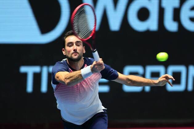 Saint Petersburg, Russia - 28 october 2021, Tennis. ATP, Tennis Herren St. Petersburg Open, Marin Cilic AlexanderxKulebyakin
