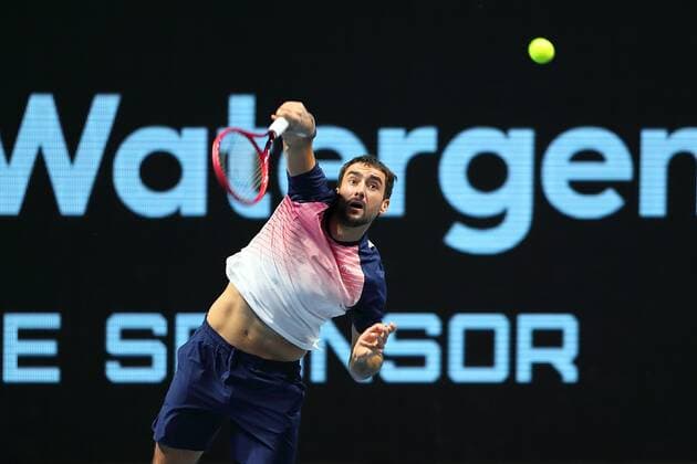 Saint Petersburg, Russia - 28 october 2021, Tennis. ATP, Tennis Herren St. Petersburg Open, Marin Cilic AlexanderxKulebyakin