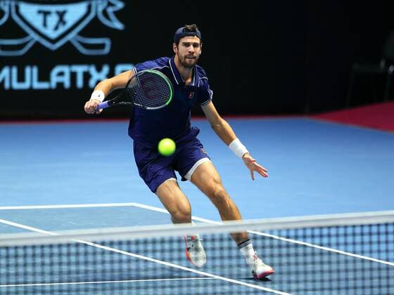 Saint Petersburg, Russia - 28 october 2021, Tennis. ATP, Tennis Herren St. Petersburg Open? Karen Khachanov AlexanderxKulebyakin