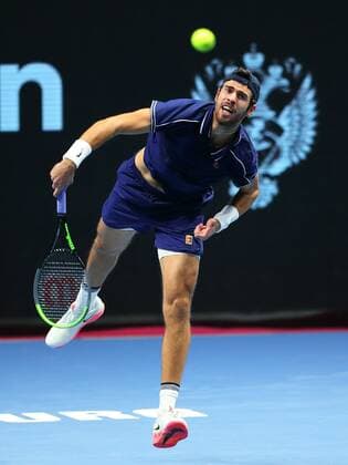 Saint Petersburg, Russia - 28 october 2021, Tennis. ATP, Tennis Herren St. Petersburg Open? Karen Khachanov AlexanderxKulebyakin