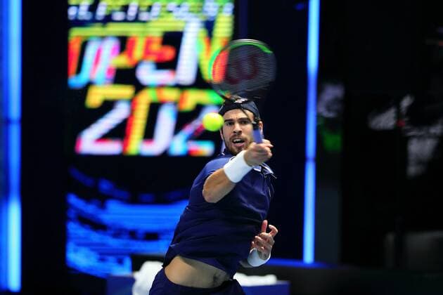 Saint Petersburg, Russia - 28 october 2021, Tennis. ATP, Tennis Herren St. Petersburg Open? Karen Khachanov AlexanderxKulebyakin