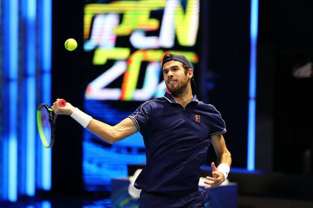 Saint Petersburg, Russia - 28 october 2021, Tennis. ATP, Tennis Herren St. Petersburg Open? Karen Khachanov AlexanderxKulebyakin