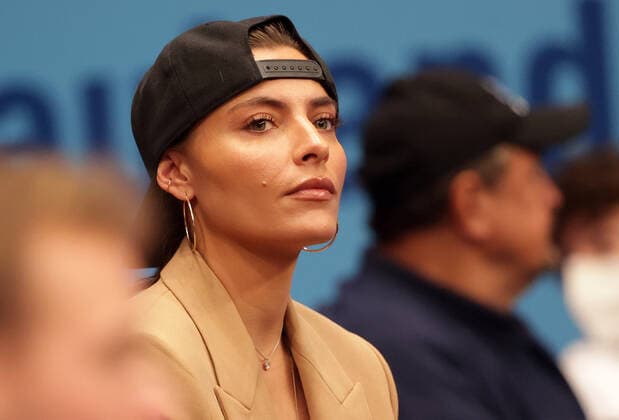 TENNIS - ATP, Tennis Herren Erste Bank Open VIENNA,AUSTRIA,29.OCT.21 - TENNIS - ATP World Tour, Erste Bank Open. Image shows Sophia Thomalla, the girlfriend of Alexander Zverev (GER).  GEPAxpictures xWalterxLuger