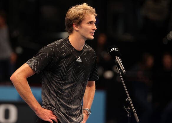 TENNIS - ATP, Tennis Herren Erste Bank Open VIENNA,AUSTRIA,29.OCT.21 - TENNIS - ATP World Tour, Erste Bank Open. Image shows Alexander Zverev (GER). Keywords: interview.  GEPAxpictures xWalterxLuger