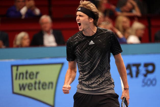 Sport Bilder des Tages TENNIS - ATP, Tennis Herren Erste Bank Open VIENNA,AUSTRIA,29.OCT.21 - TENNIS - ATP World Tour, Erste Bank Open. Image shows the rejoicing of Alexander Zverev (GER).  GEPAxpictures xWalterxLuger