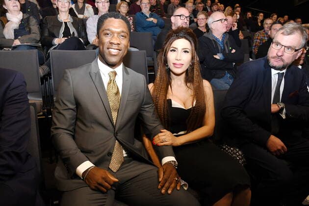 Clarence Seedorf+Frau Sophia Fußball Gala Deutscher Fußball-Kulturpreis 2021 Nürnberg Copyright: xZichyx Eibner-Pressefotox EP_rzy