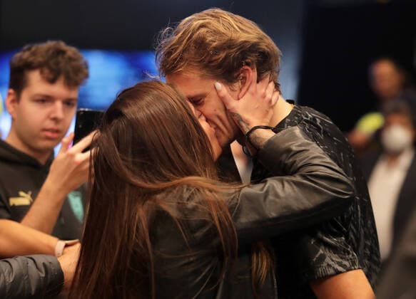 Sport Themen der Woche KW43 Sport Bilder des Tages TENNIS - ATP, Tennis Herren Erste Bank Open VIENNA,AUSTRIA,30.OCT.21 - TENNIS - ATP World Tour, Erste Bank Open. Image shows Sophia Thomalla and Alexander Zverev (GER).  GEPAxpictures xWalterxLuger