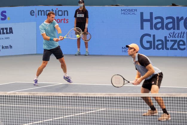 TENNIS - ATP, Tennis Herren Erste Bank Open VIENNA,AUSTRIA,30.OCT.21 - TENNIS - ATP World Tour, Erste Bank Open. Image shows Filip Polasek (SVK) and John Peers (AUS).  GEPAxpictures xWalterxLuger