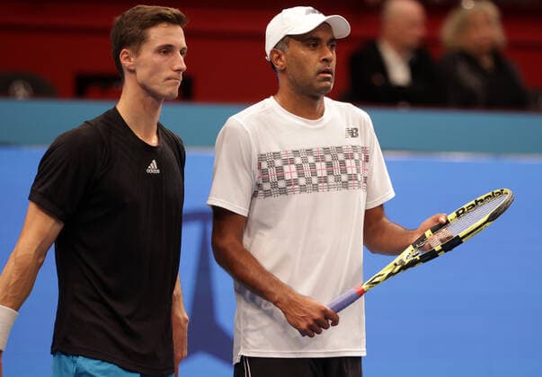 TENNIS - ATP, Tennis Herren Erste Bank Open VIENNA,AUSTRIA,31.OCT.21 - TENNIS - ATP World Tour, Erste Bank Open, final. Image shows Joe Salisbury (GBR) and Rajeev Ram (USA).  GEPAxpictures xWalterxLuger